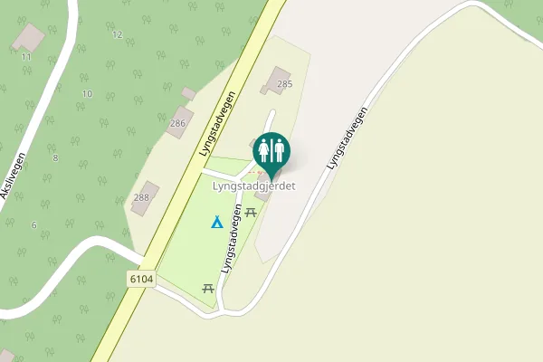 Map showing location of Lyngstadvegen 285 Toilet