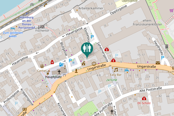 Map showing location of Klosterplatz 8 Toilet