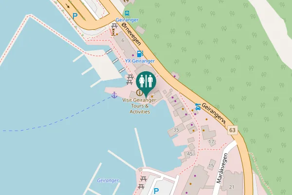 Map showing location of Geirangervegen 4 Toilet