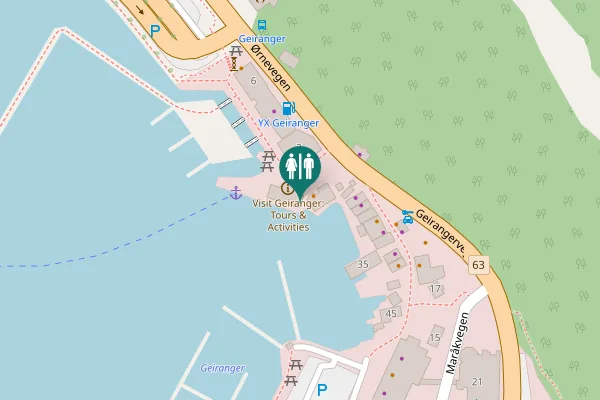 Map showing location of Geirangervegen 4 Toilet