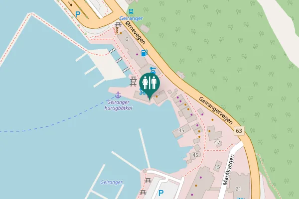 Map showing location of Geirangervegen 4 Toilet