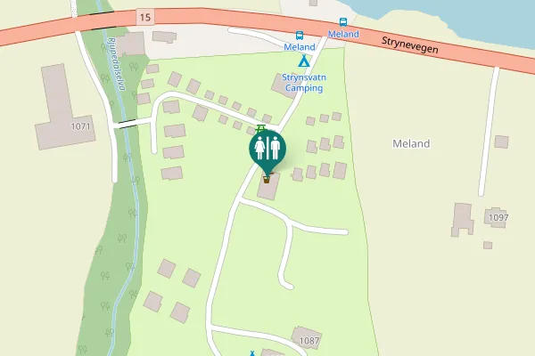 Map showing location of Strynevegen 1089 Toilet