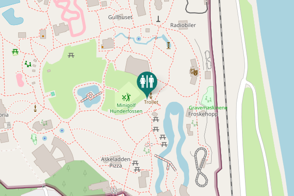Map showing location of Musehullet Toilet