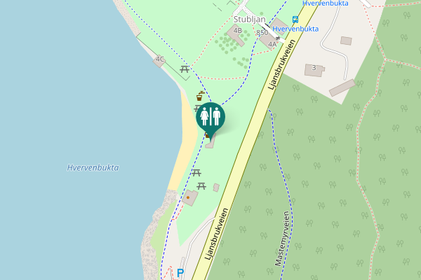 Map showing location of Ljansbrukveien 6 Toilet