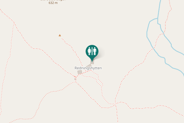 Map showing location of Sverrestien Toilet