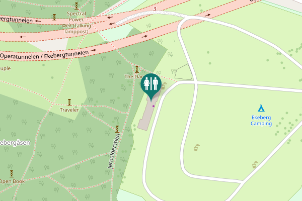 Map showing location of Jernalderstien Toilet