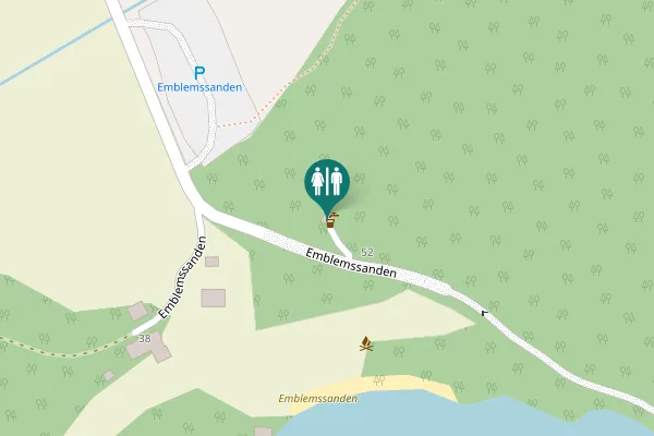 Map showing location of Emblemssanden 52 Toilet