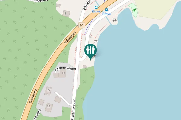Map showing location of Mauseidvågen Toilet