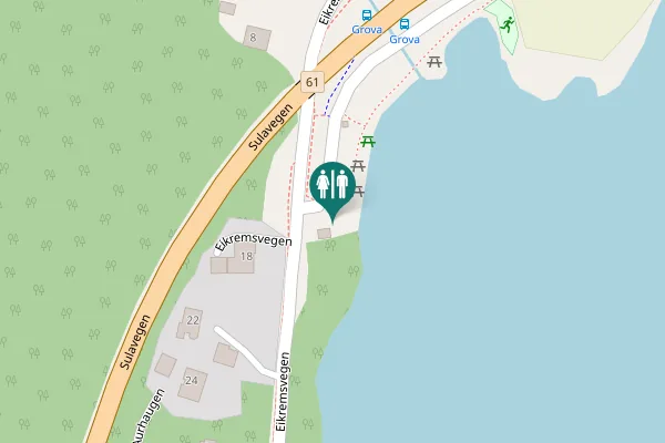 Map showing location of Mauseidvågen Toilet