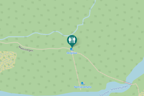 Map showing location of Mattisvegen 289 Toilet