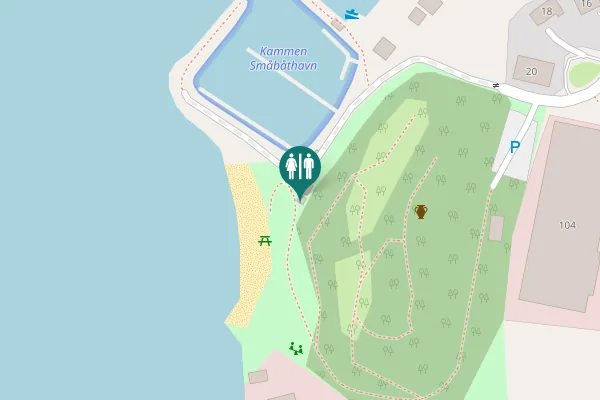 Map showing location of Strandgata 108 Toilet