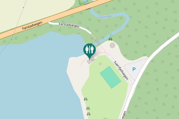 Map showing location of Tverrfjellvegen 30 Toilet