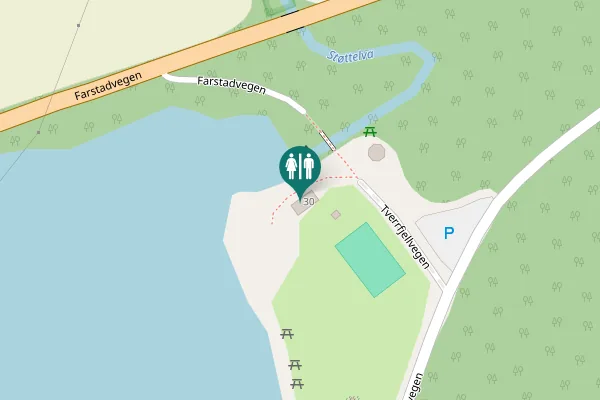 Map showing location of Tverrfjellvegen 30 Toilet