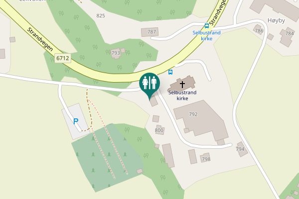 Map showing location of Strandvegen 787 Toilet