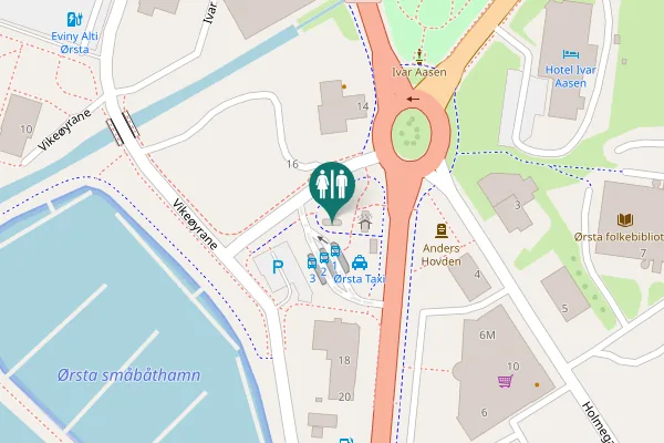 Map showing location of Ørsta Toilet
