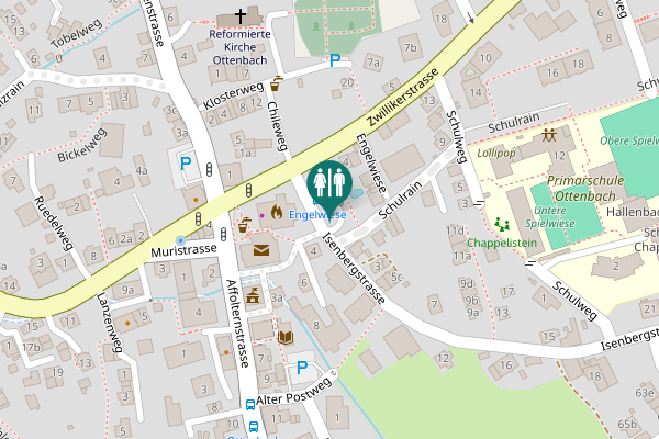 Map showing location of Isenbergstrasse Toilet