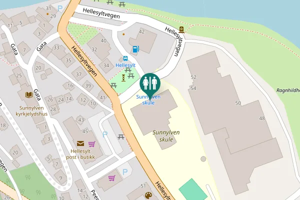 Map showing location of Hellesyltvegen 56 Toilet