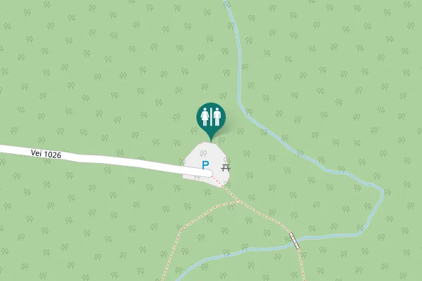 Map showing location of Vei 1026 Toilet
