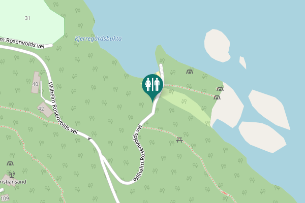Map showing location of Wilhelm Rosenvolds vei Toilet