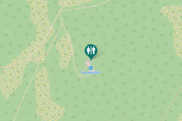 Map showing location of Skorgedalsveien Toilet