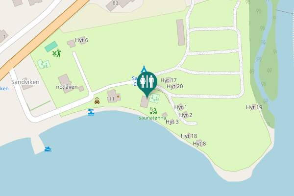 Map showing location of Austbygdevegen 111 Toilet