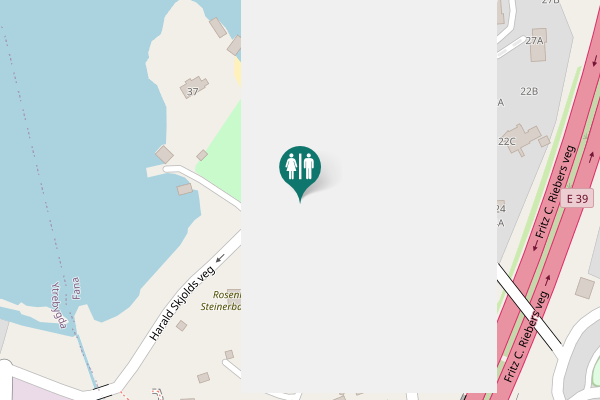 Map showing location of Harald Skjolds veg 30 Toilet