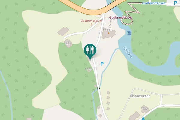 Map showing location of Valldalsvegen 1427 Toilet