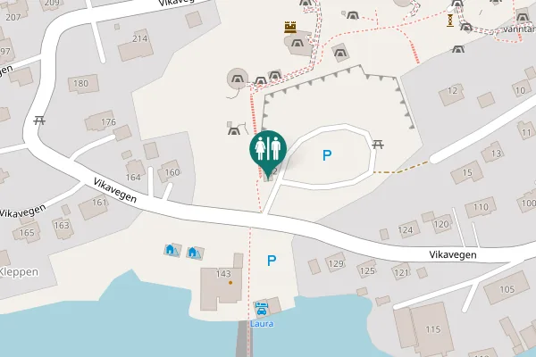 Map showing location of Vikavegen 132 Toilet