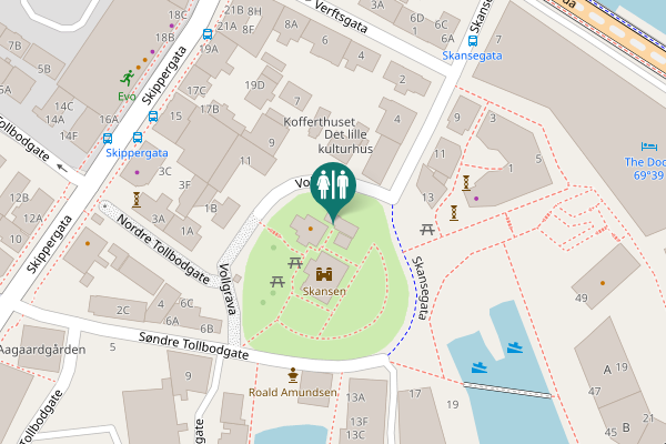 Map showing location of Vollgrava 3 Toilet