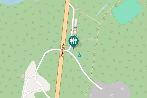 Map showing location of Dagalivegen Toilet