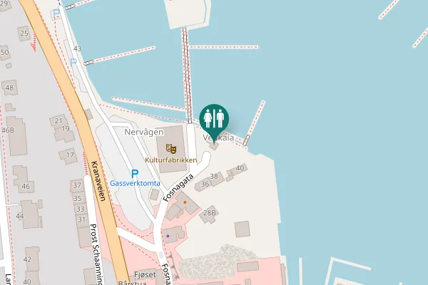 Map showing location of Fosnagata 38 Toilet
