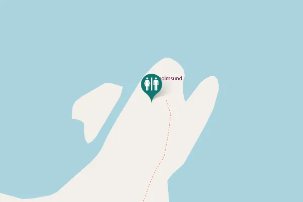 Map showing location of Porsanger Toilet
