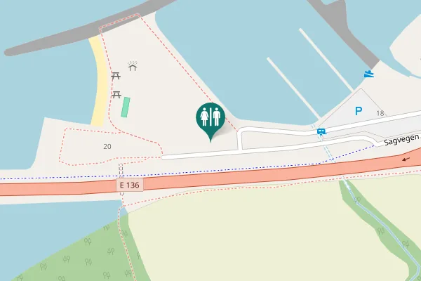 Map showing location of Sagvegen Toilet