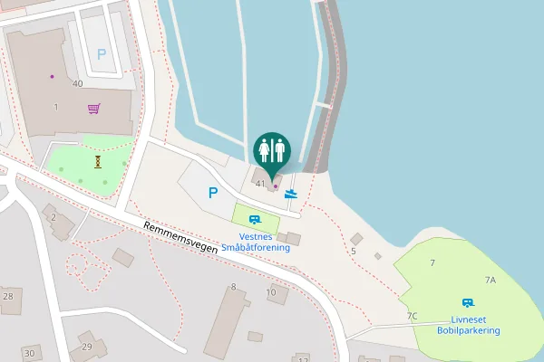 Map showing location of Sjøgata 41 Toilet