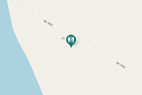Map showing location of Vei 1053 Toilet