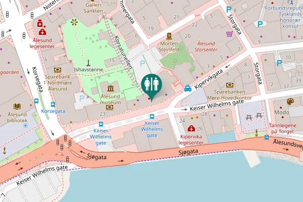 Map showing location of Keiser Wilhelms gate 25 Toilet