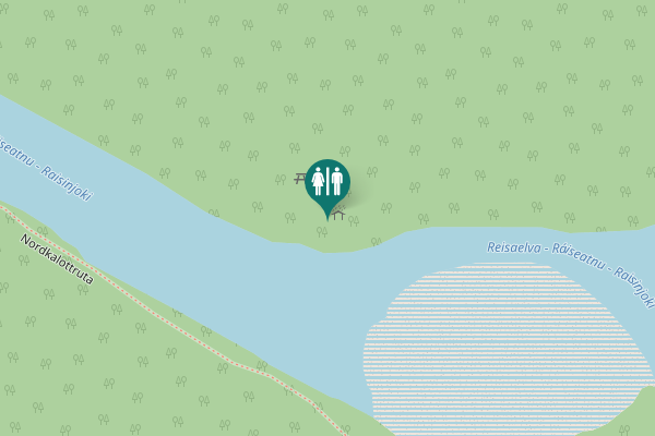 Map showing location of Nordkalottruta Toilet
