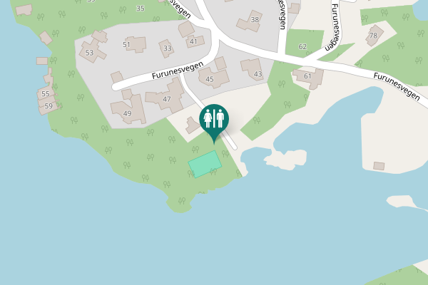 Map showing location of Furunesvegen Toilet