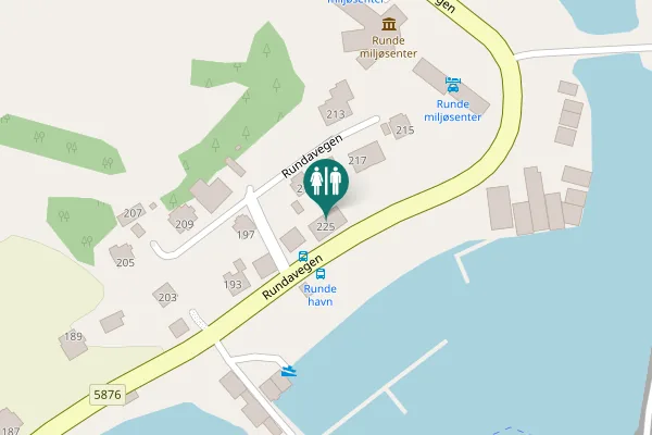 Map showing location of Rundavegen 225 Toilet