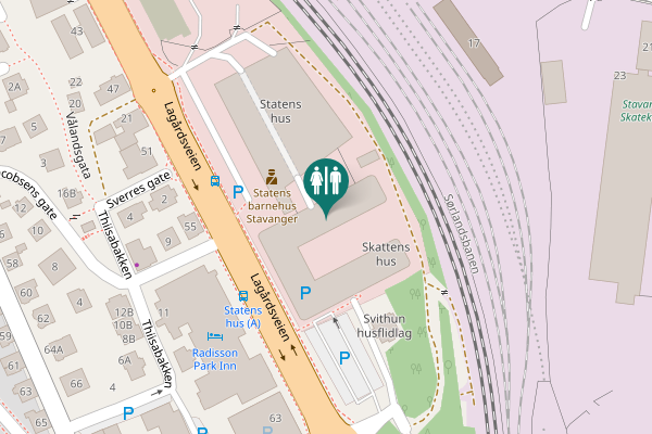 Map showing location of Lagårdsveien 46 Toilet