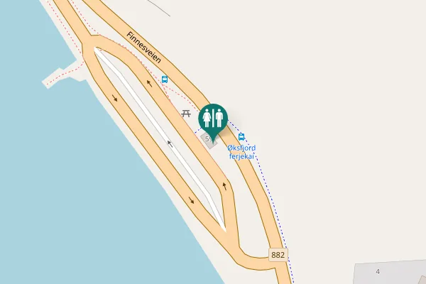Map showing location of Finnesveien 59 Toilet