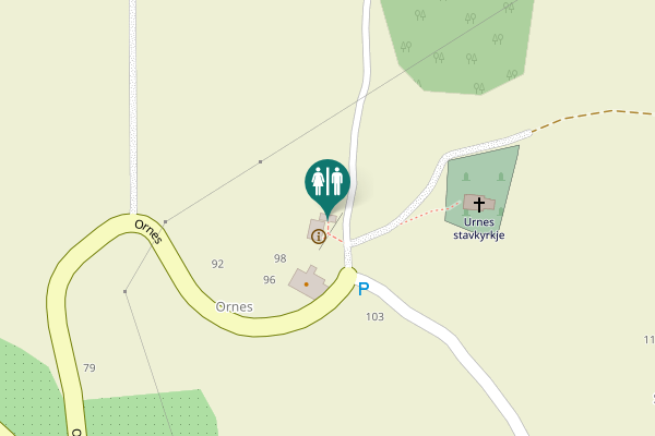 Map showing location of Ornes 102 Toilet
