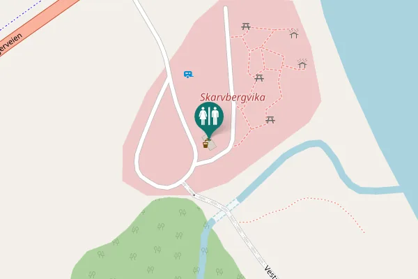 Map showing location of Vestre Porsangerveien Toilet