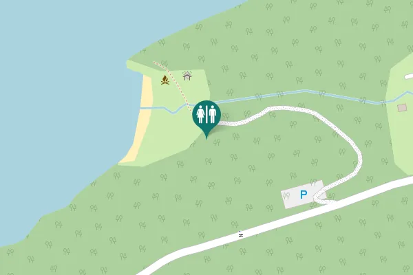 Map showing location of Sjøholt Toilet
