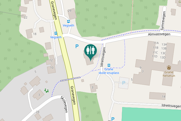 Map showing location of Almvassvegen 1 Toilet
