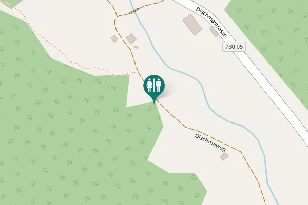 Map showing location of Dischmaweg Toilet