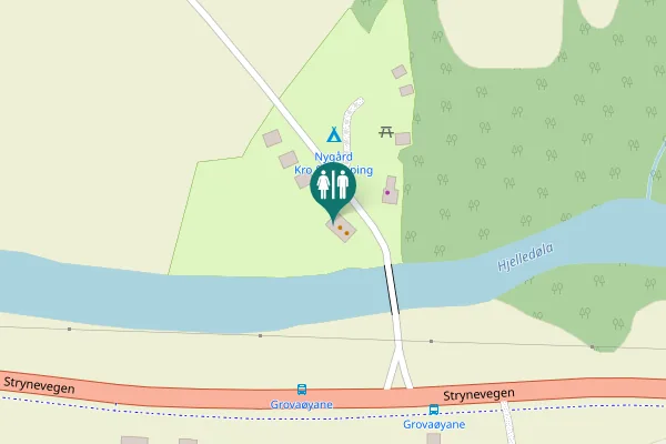 Map showing location of Strynevegen 10 Toilet