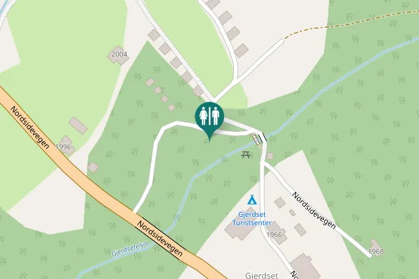 Map showing location of Nordsidevegen Toilet