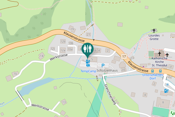 Map showing location of Werkstrasse 5 Toilet