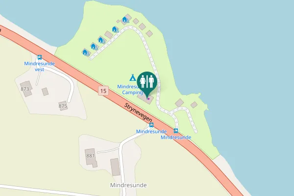 Map showing location of Strynevegen 890 Toilet